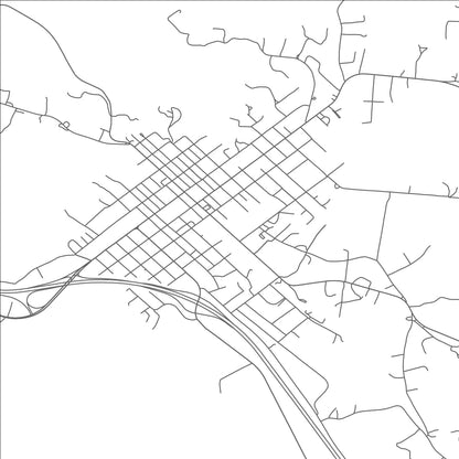 ROAD MAP OF MONTEREY, TENNESSEE BY MAPBAKES