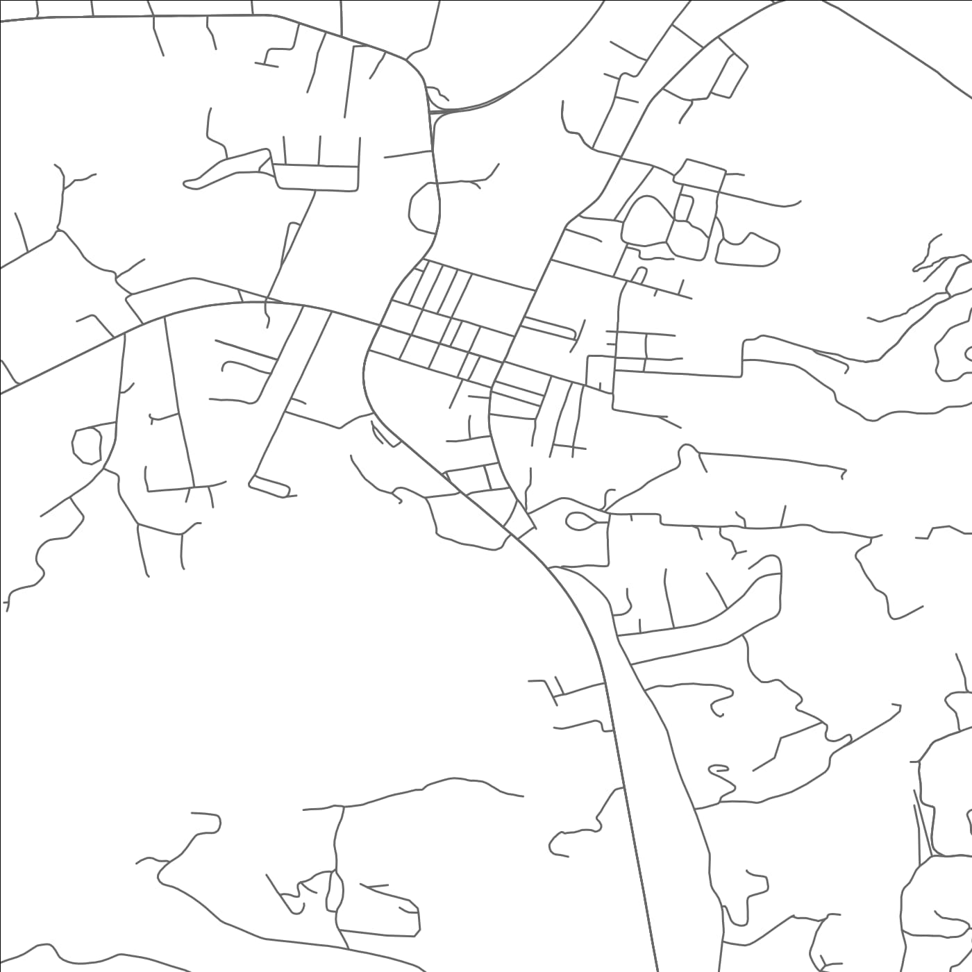 ROAD MAP OF MOUNTAIN CITY, TENNESSEE BY MAPBAKES