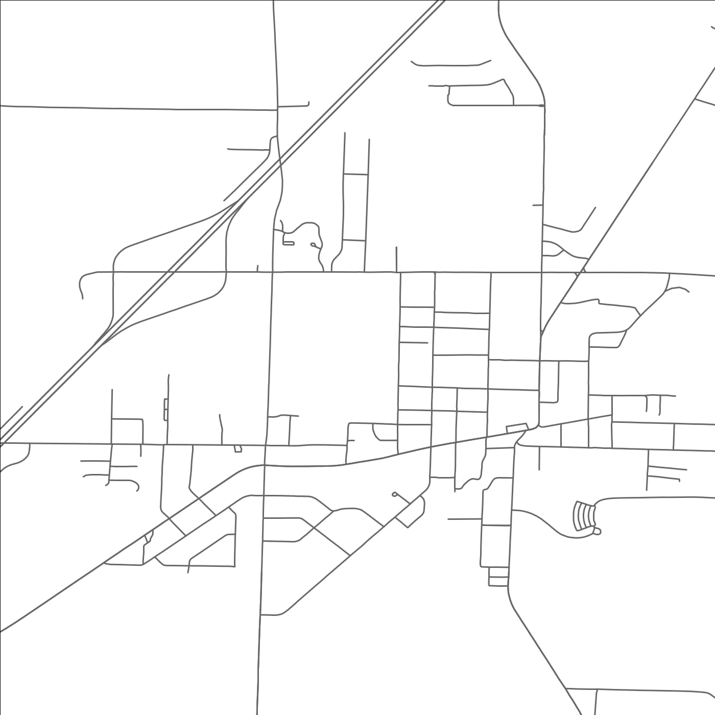 ROAD MAP OF NEWBERN, TENNESSEE BY MAPBAKES