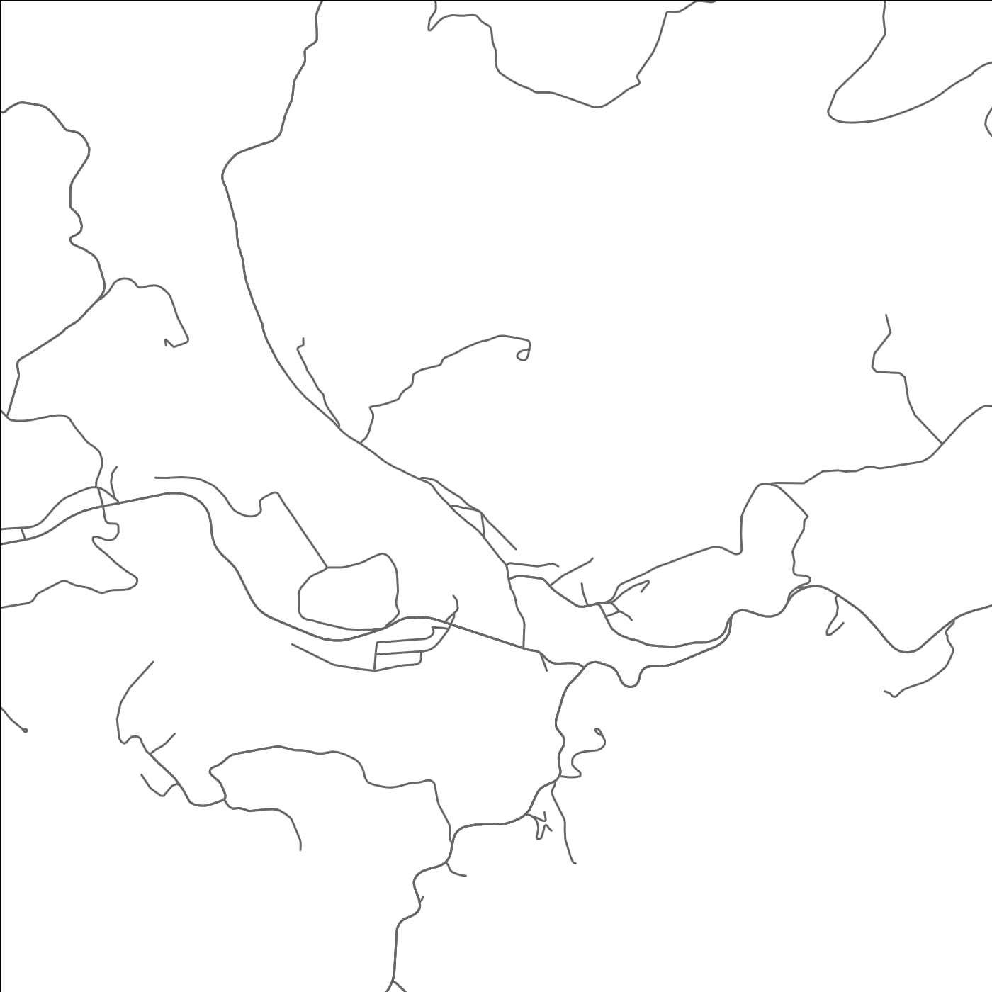 ROAD MAP OF OAKDALE, TENNESSEE BY MAPBAKES