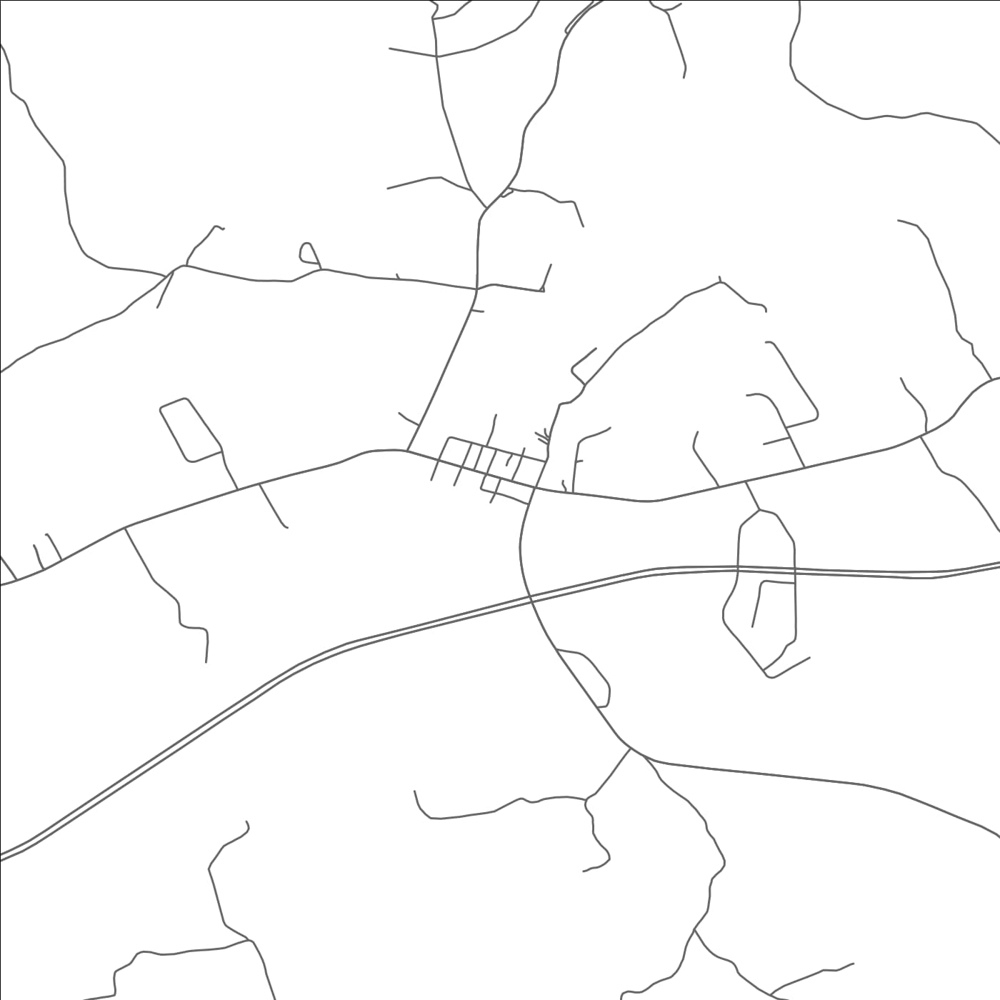 ROAD MAP OF PARROTTSVILLE, TENNESSEE BY MAPBAKES