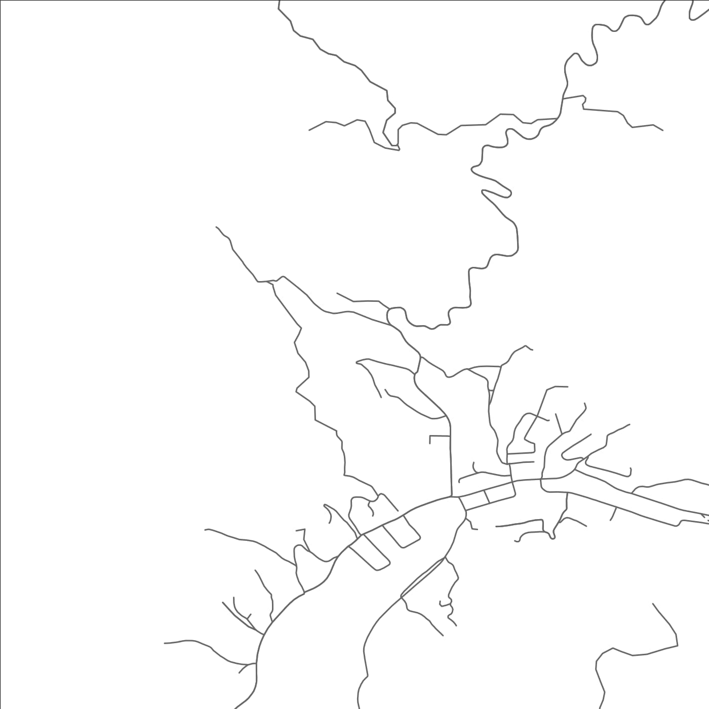 ROAD MAP OF PETROS, TENNESSEE BY MAPBAKES