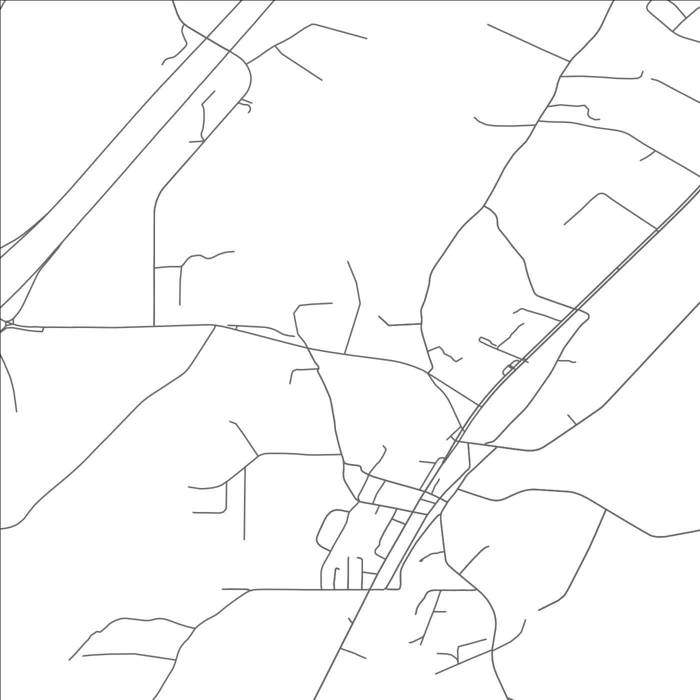 ROAD MAP OF RICEVILLE, TENNESSEE BY MAPBAKES