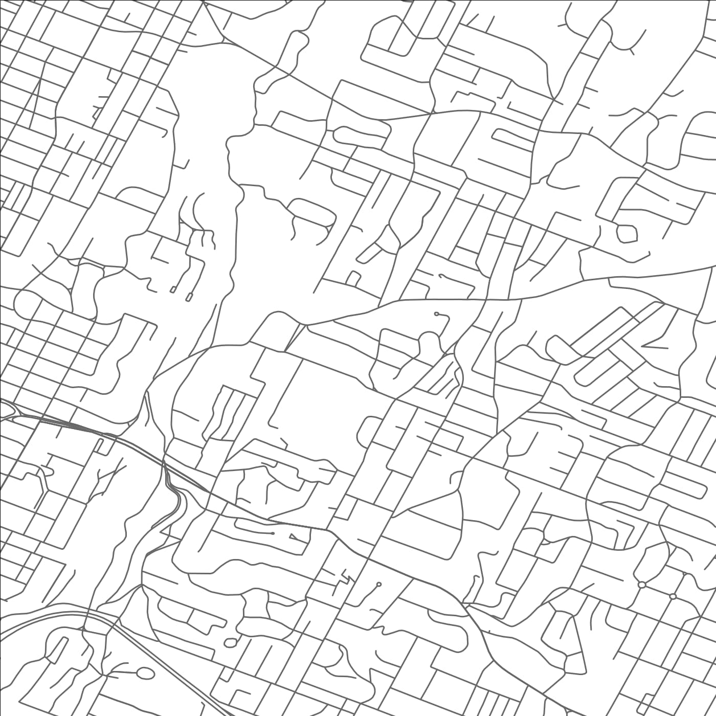 ROAD MAP OF RIDGESIDE, TENNESSEE BY MAPBAKES