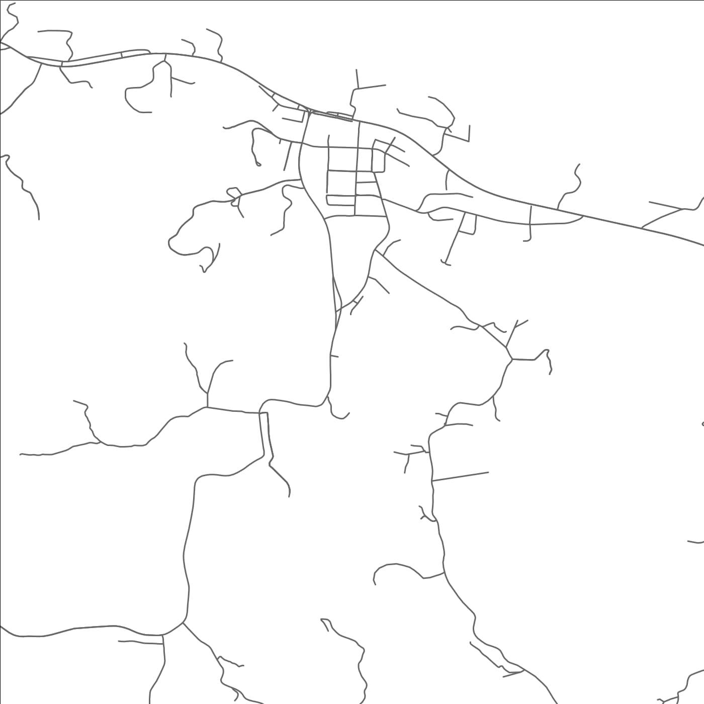 ROAD MAP OF ROAN MOUNTAIN, TENNESSEE BY MAPBAKES