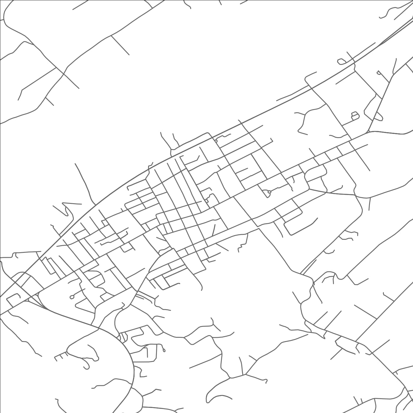 ROAD MAP OF ROGERSVILLE, TENNESSEE BY MAPBAKES