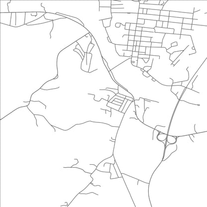 ROAD MAP OF SOUTH CARTHAGE, TENNESSEE BY MAPBAKES