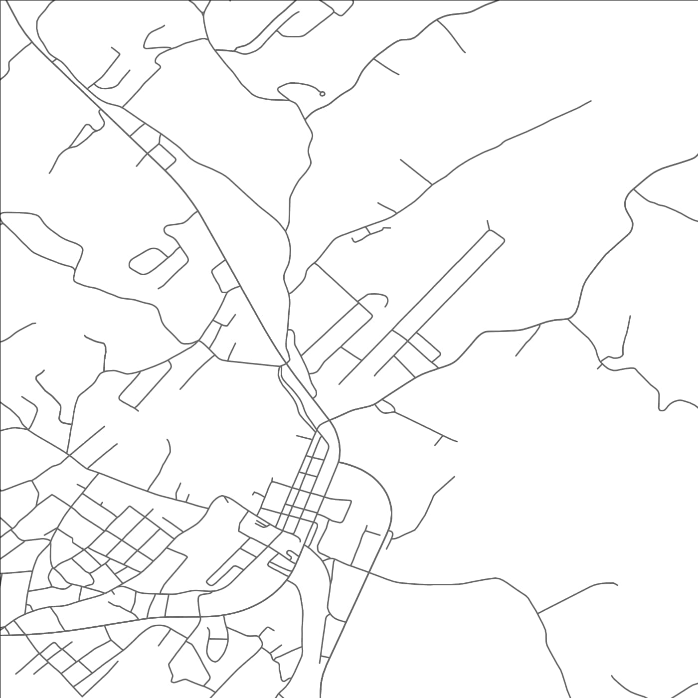 ROAD MAP OF TAZEWELL, TENNESSEE BY MAPBAKES