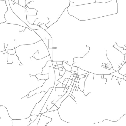 ROAD MAP OF TELLICO PLAINS, TENNESSEE BY MAPBAKES