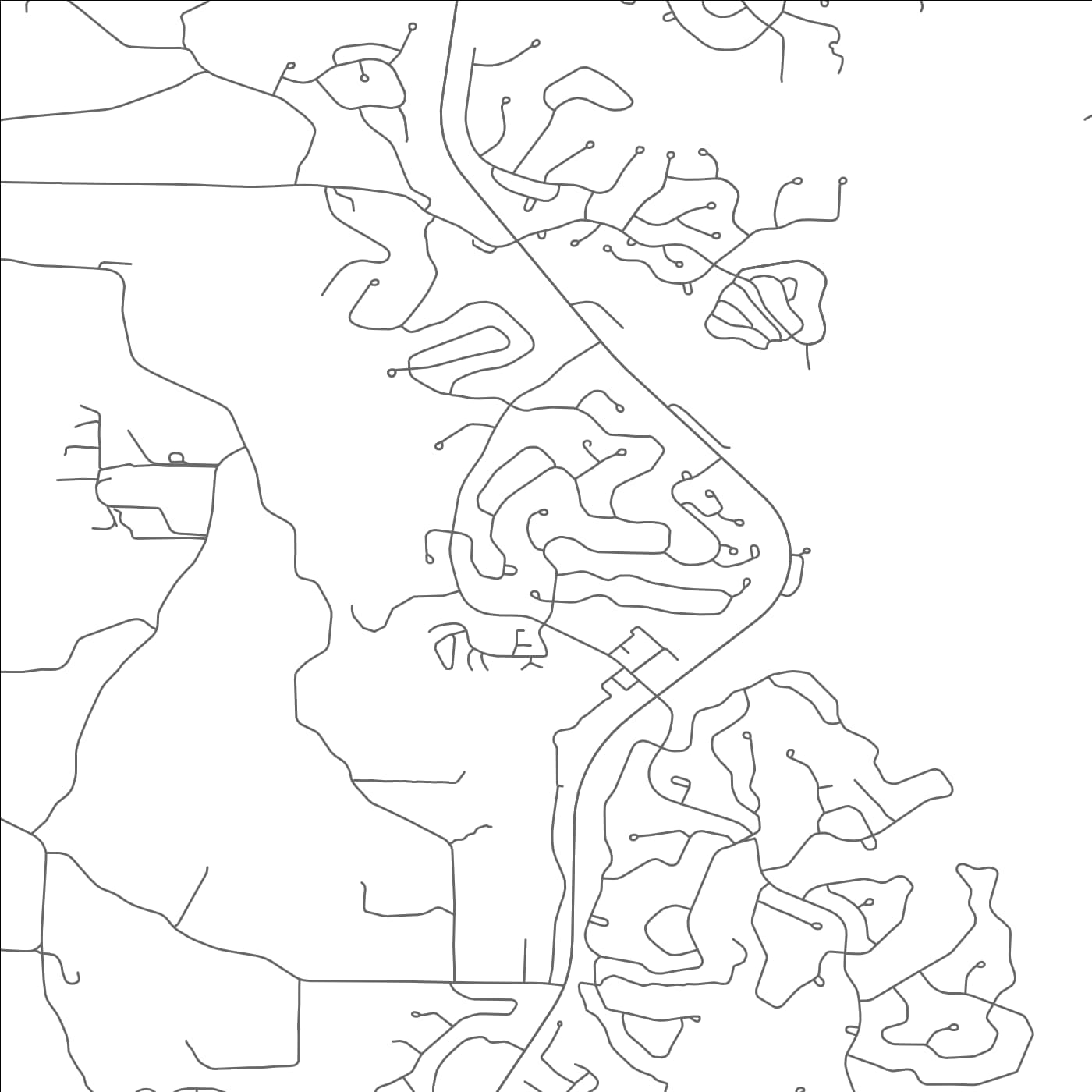 ROAD MAP OF TELLICO VILLAGE, TENNESSEE BY MAPBAKES