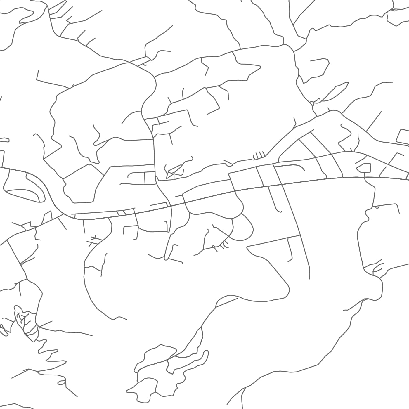 ROAD MAP OF TOWNSEND, TENNESSEE BY MAPBAKES