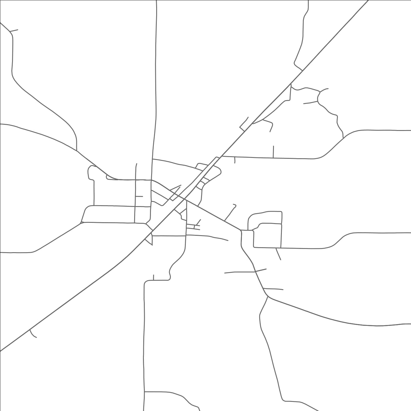 ROAD MAP OF TREZEVANT, TENNESSEE BY MAPBAKES