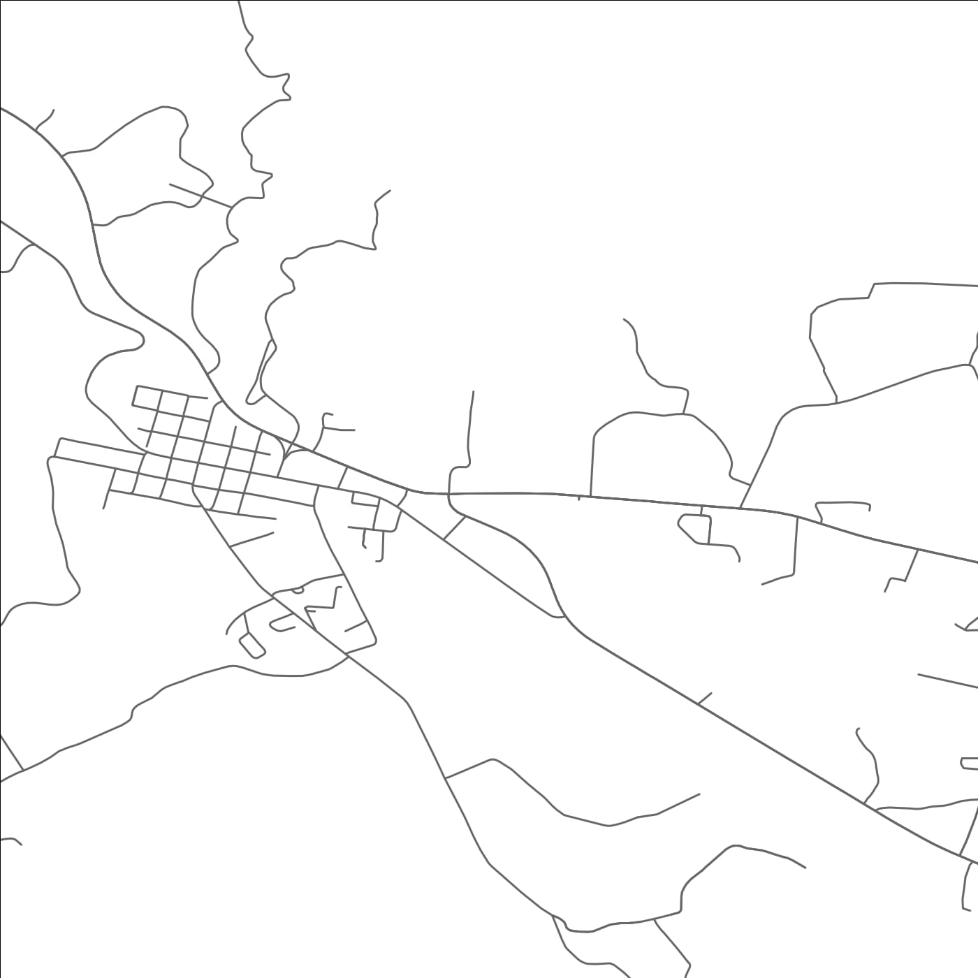 ROAD MAP OF WARTBURG, TENNESSEE BY MAPBAKES