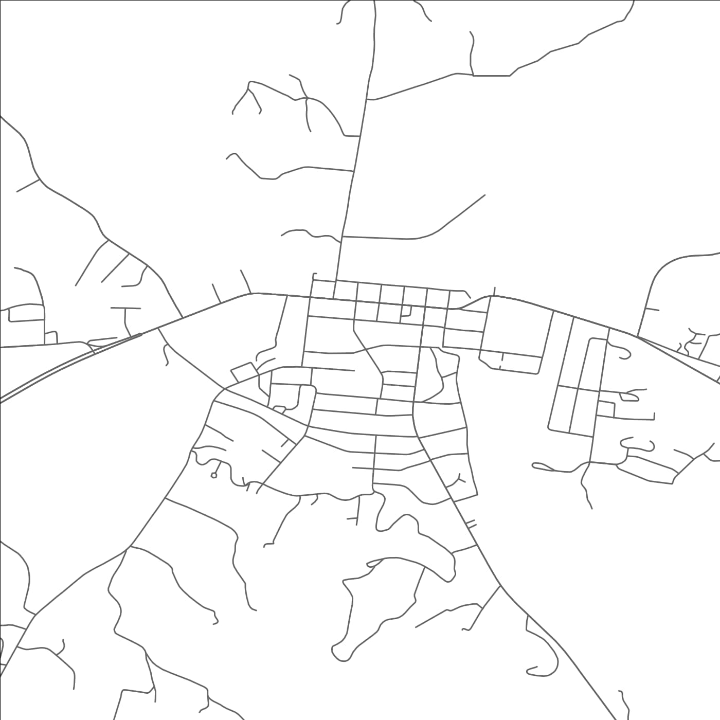 ROAD MAP OF WOODBURY, TENNESSEE BY MAPBAKES