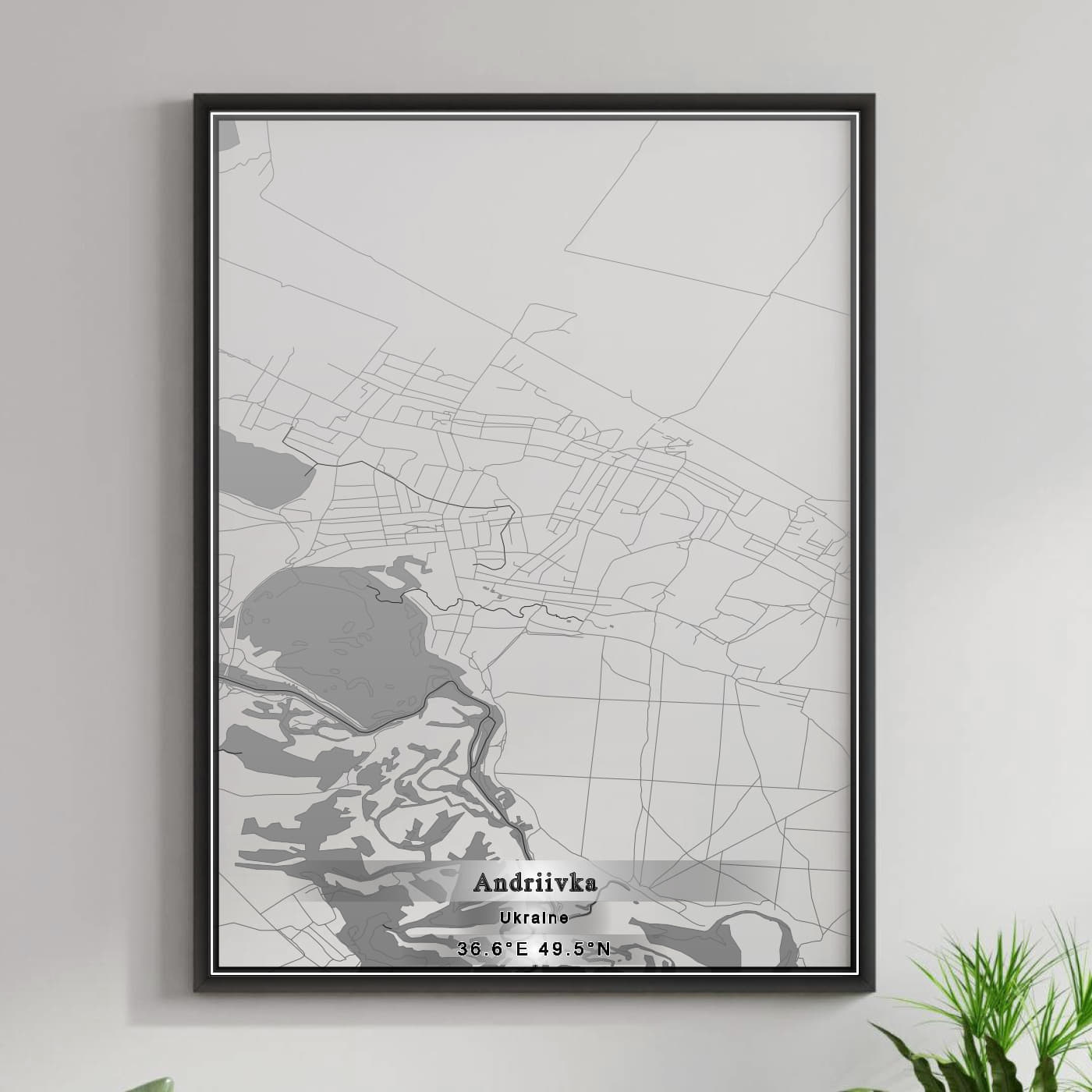 ROAD MAP OF ANDRIIVKA, UKRAINE BY MAPBAKES