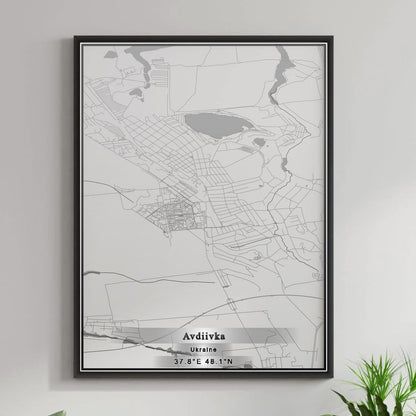 ROAD MAP OF AVDIIVKA, UKRAINE BY MAPBAKES