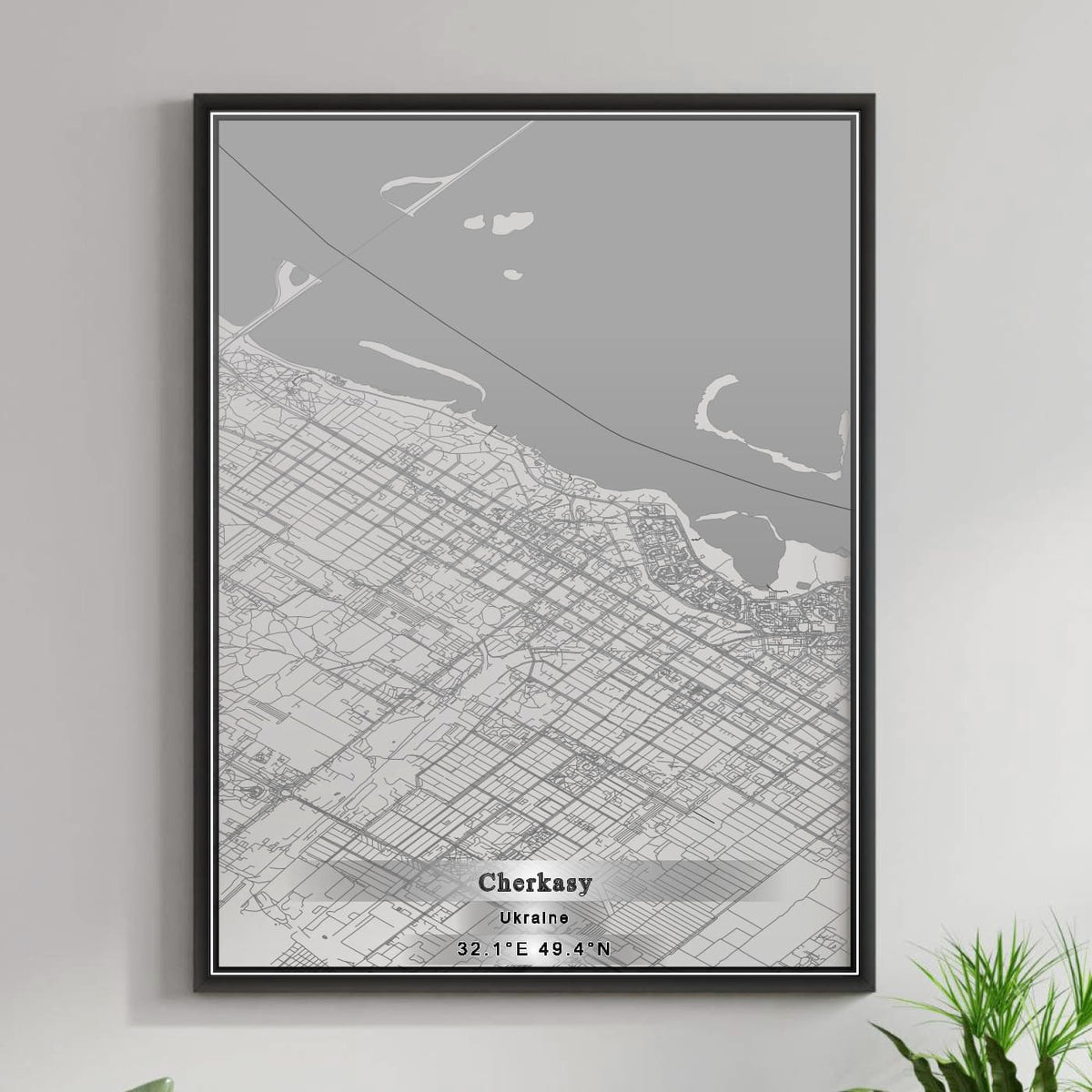 ROAD MAP OF CHERKASY, UKRAINE BY MAPBAKES