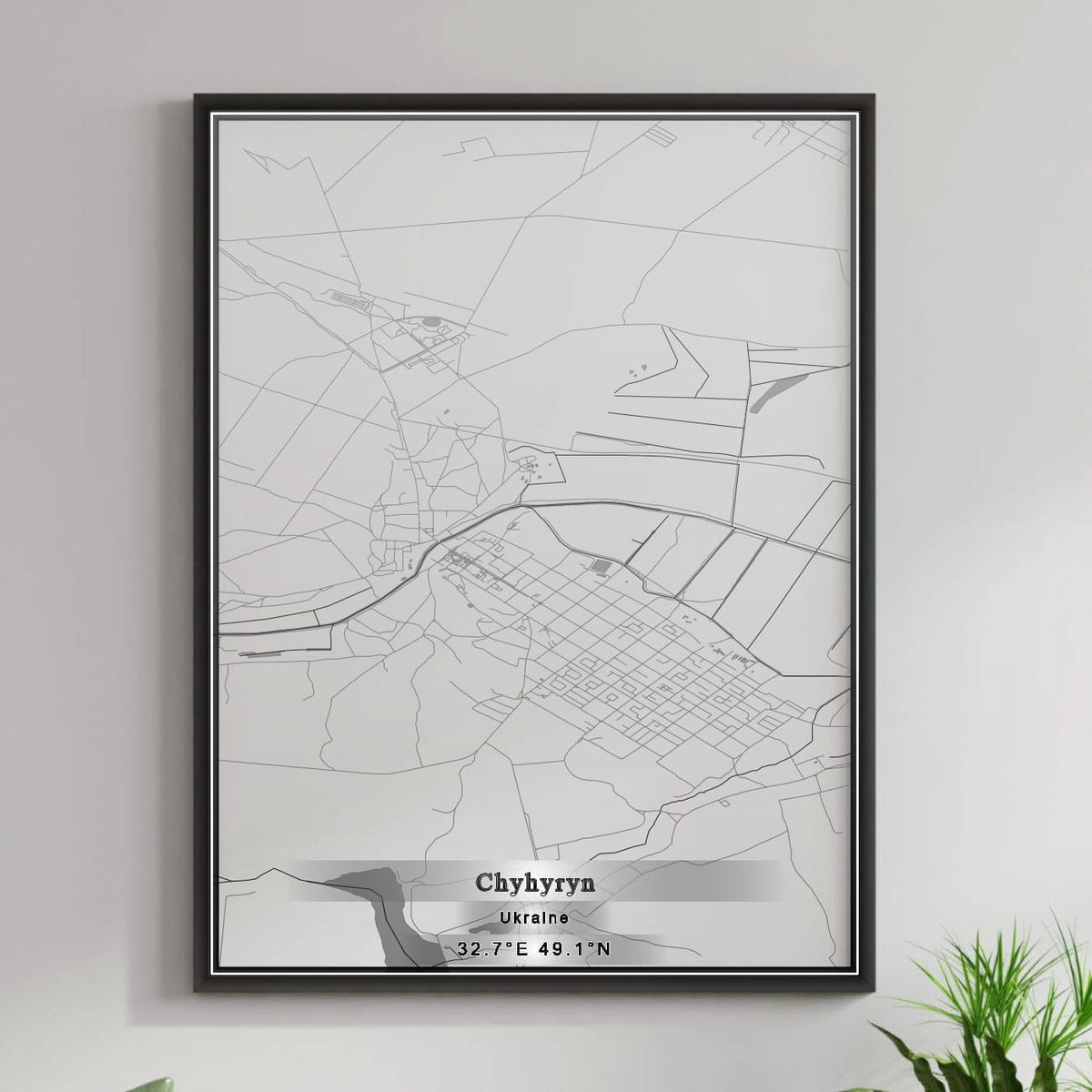 ROAD MAP OF CHYHYRYN, UKRAINE BY MAPBAKES