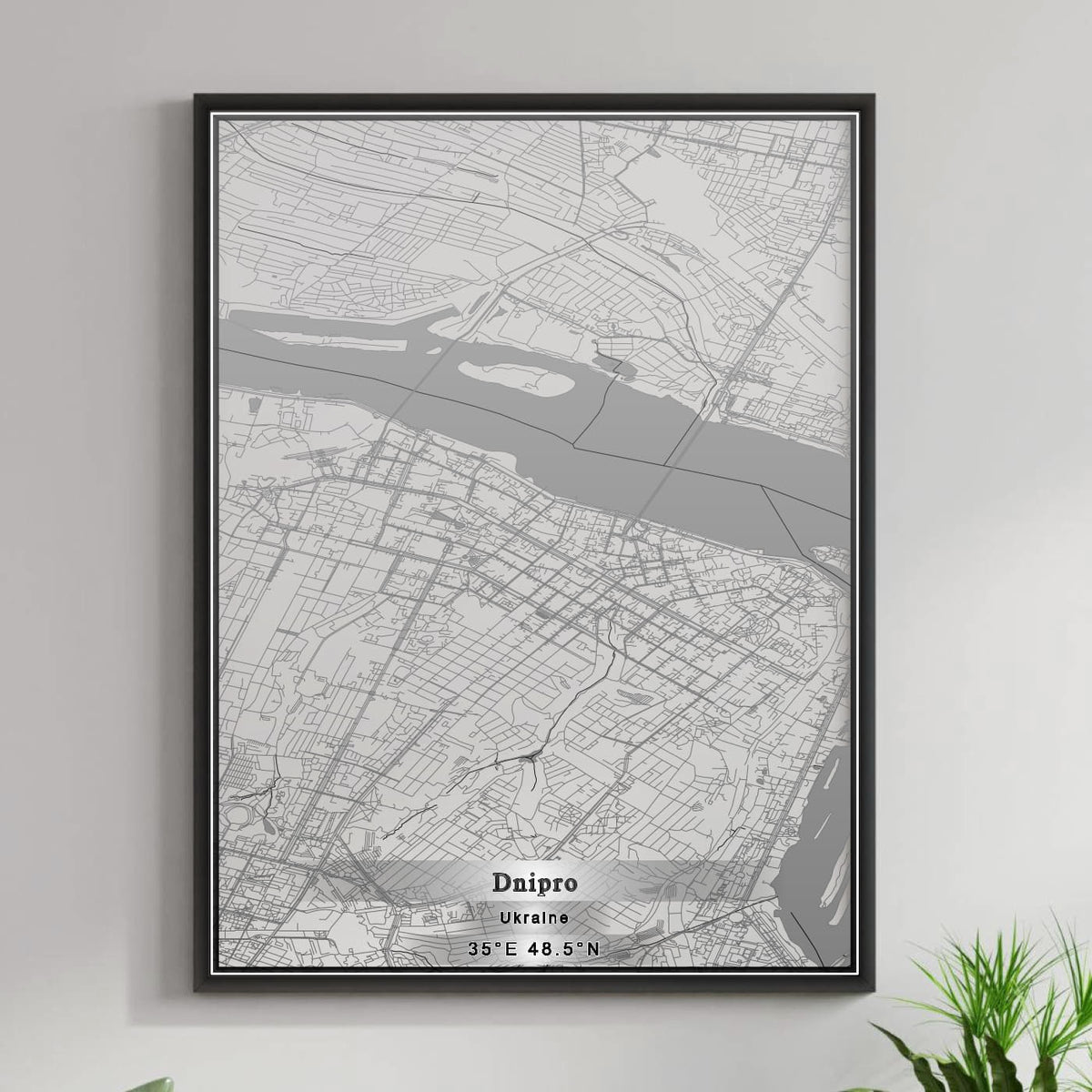 ROAD MAP OF DNIPRO, UKRAINE BY MAPBAKES
