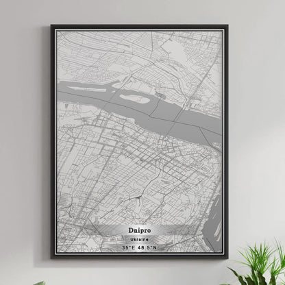 ROAD MAP OF DNIPRO, UKRAINE BY MAPBAKES