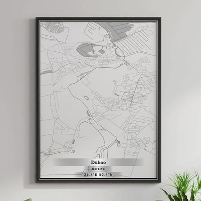 ROAD MAP OF DUBNO, UKRAINE BY MAPBAKES