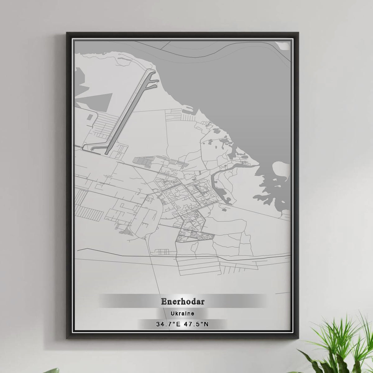 ROAD MAP OF ENERHODAR, UKRAINE BY MAPBAKES
