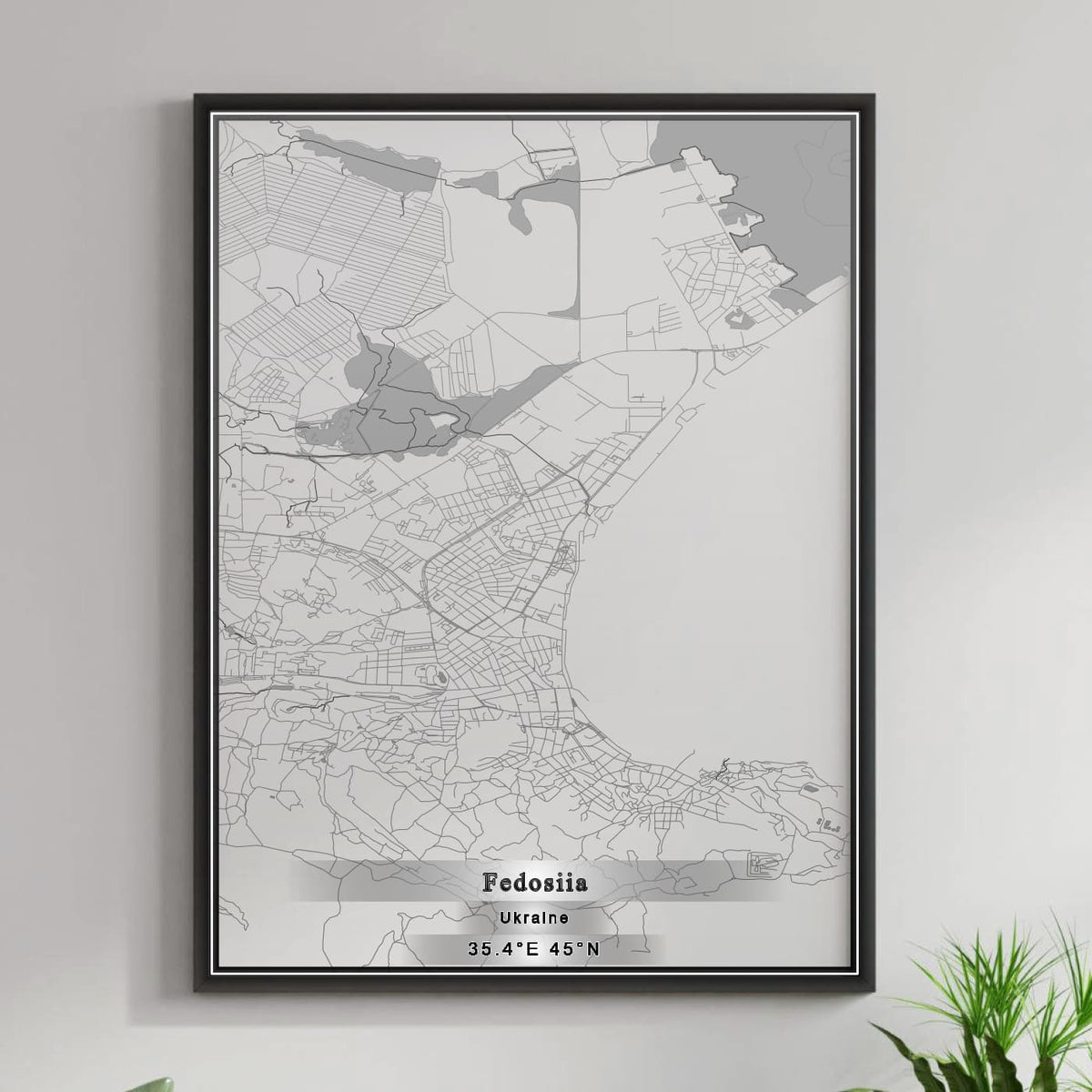 ROAD MAP OF FEDOSIIA, UKRAINE BY MAPBAKES