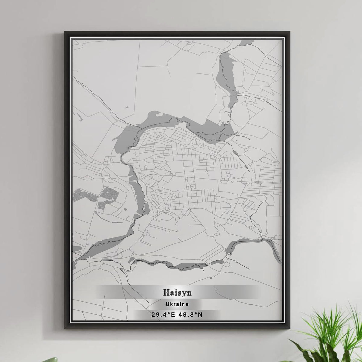 ROAD MAP OF HAISYN, UKRAINE BY MAPBAKES