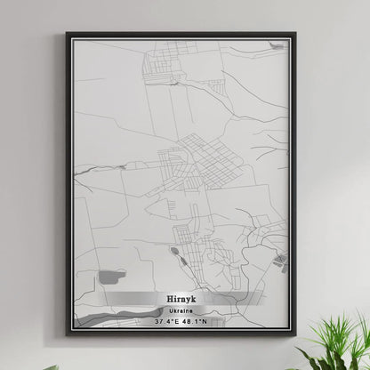 ROAD MAP OF HIRNYK, UKRAINE BY MAPBAKES