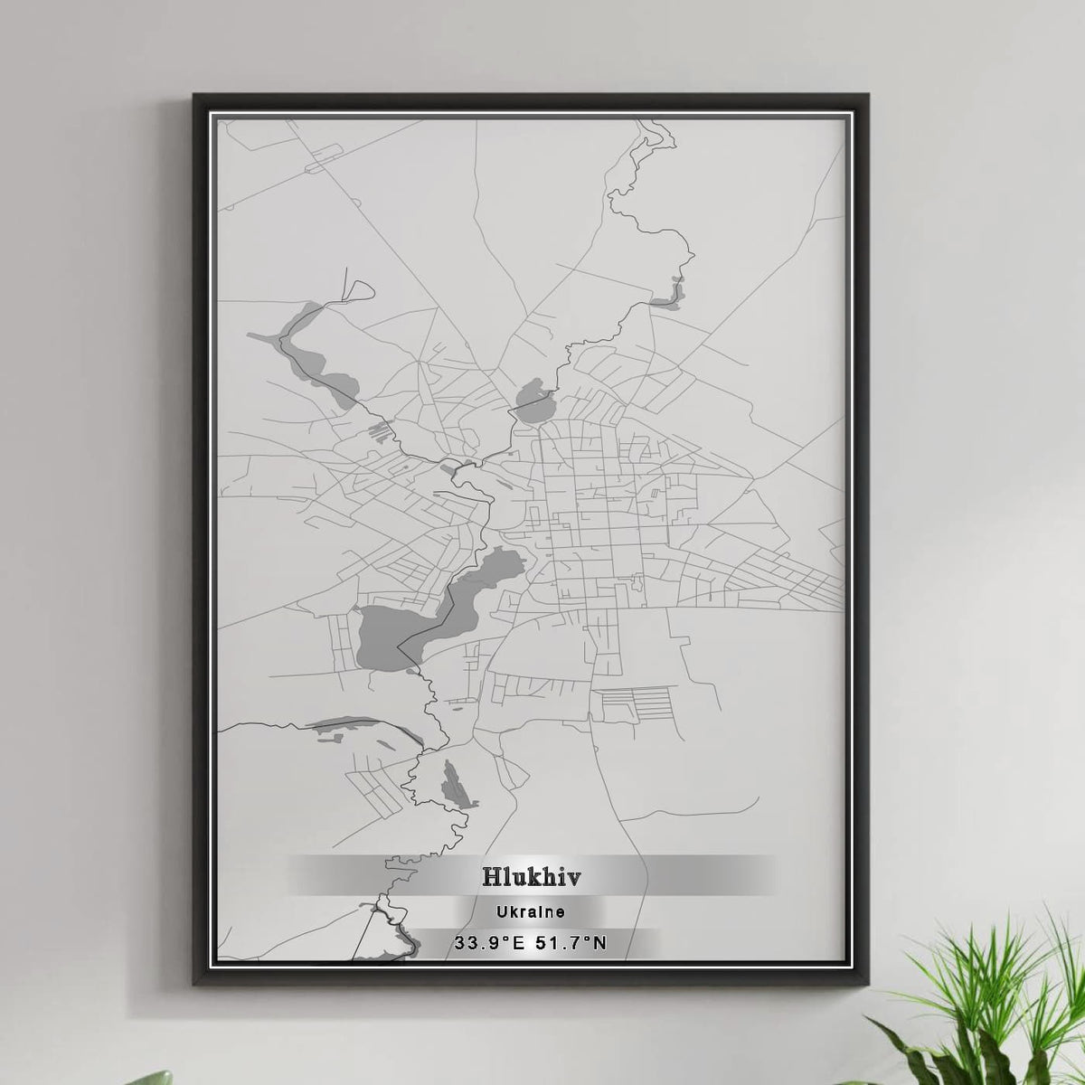 ROAD MAP OF HLUKHIV, UKRAINE BY MAPBAKES