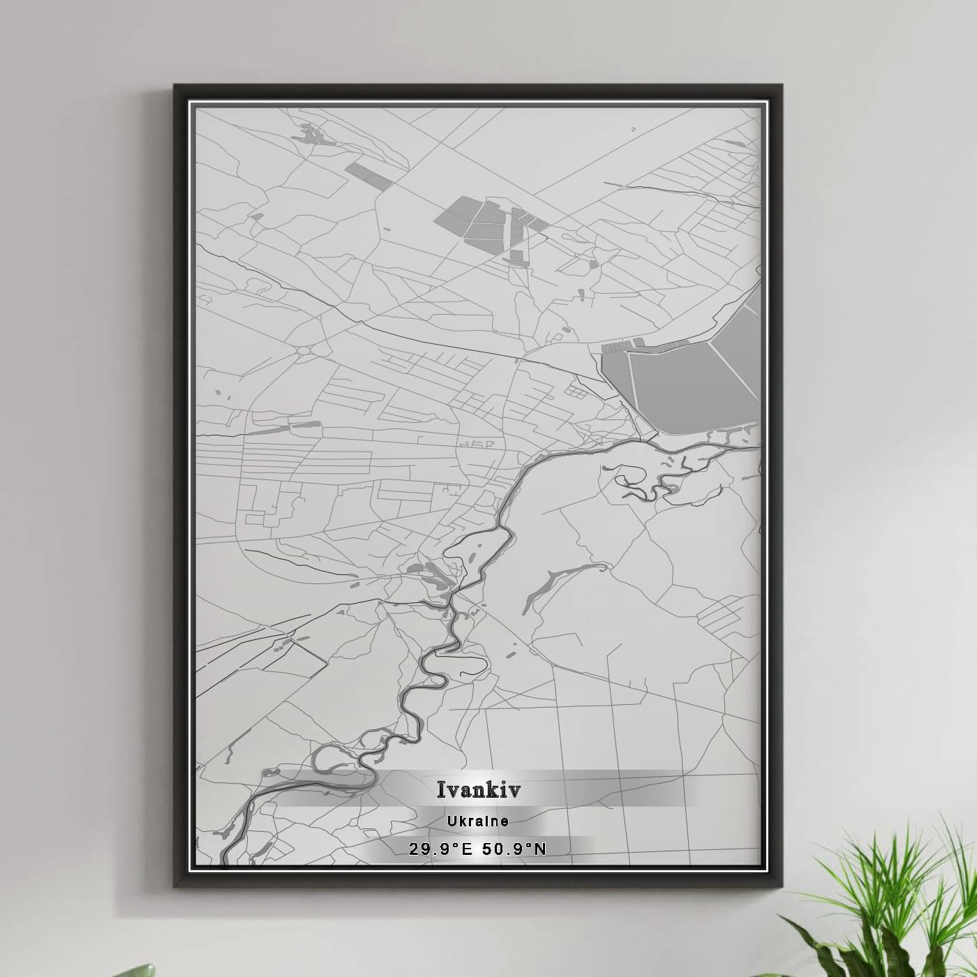 ROAD MAP OF IVANKIV, UKRAINE BY MAPBAKES