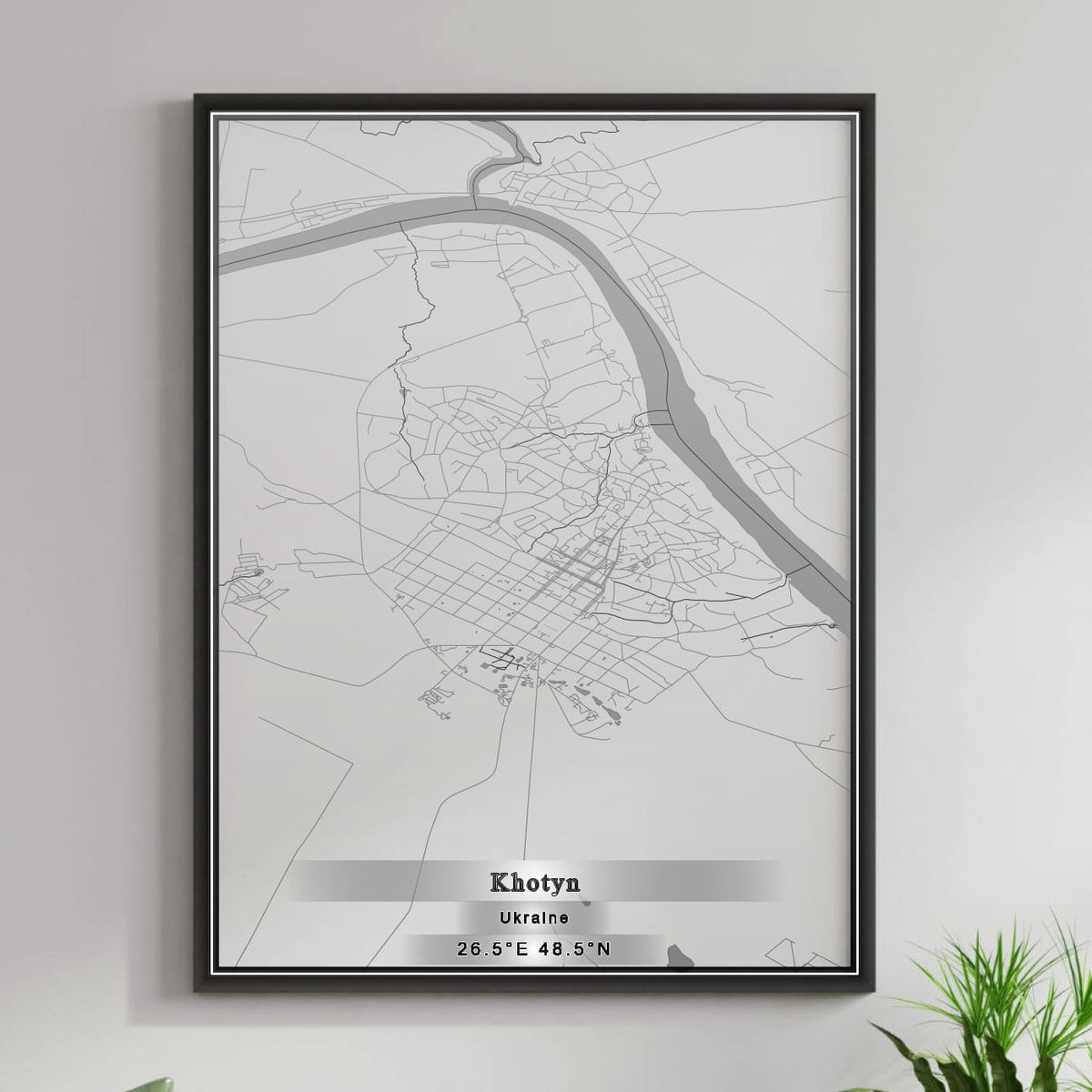 ROAD MAP OF KHOTYN, UKRAINE BY MAPBAKES