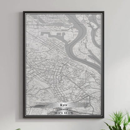 ROAD MAP OF KYIV, UKRAINE BY MAPBAKES
