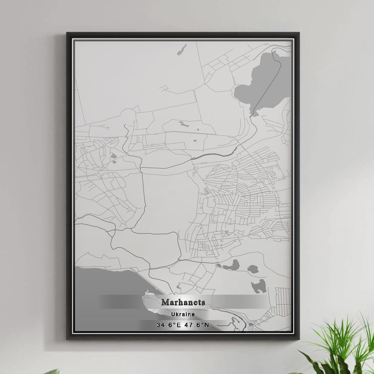 ROAD MAP OF MARHANETS, UKRAINE BY MAPBAKES