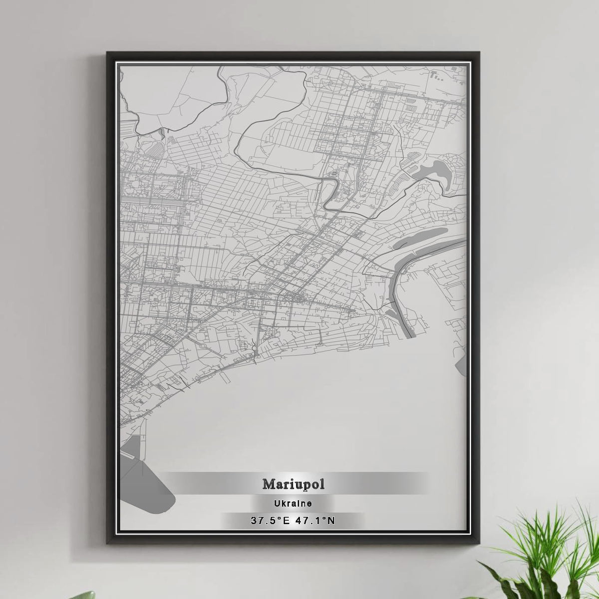 ROAD MAP OF MARIUPOL, UKRAINE BY MAPBAKES