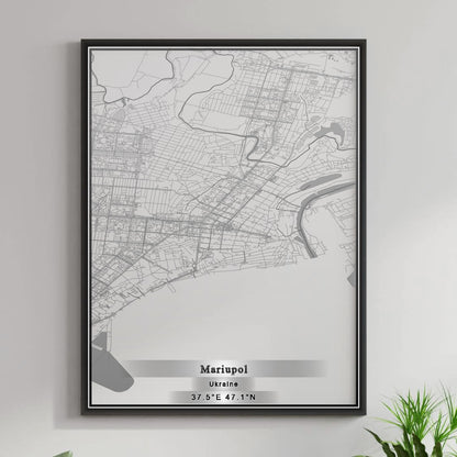 ROAD MAP OF MARIUPOL, UKRAINE BY MAPBAKES