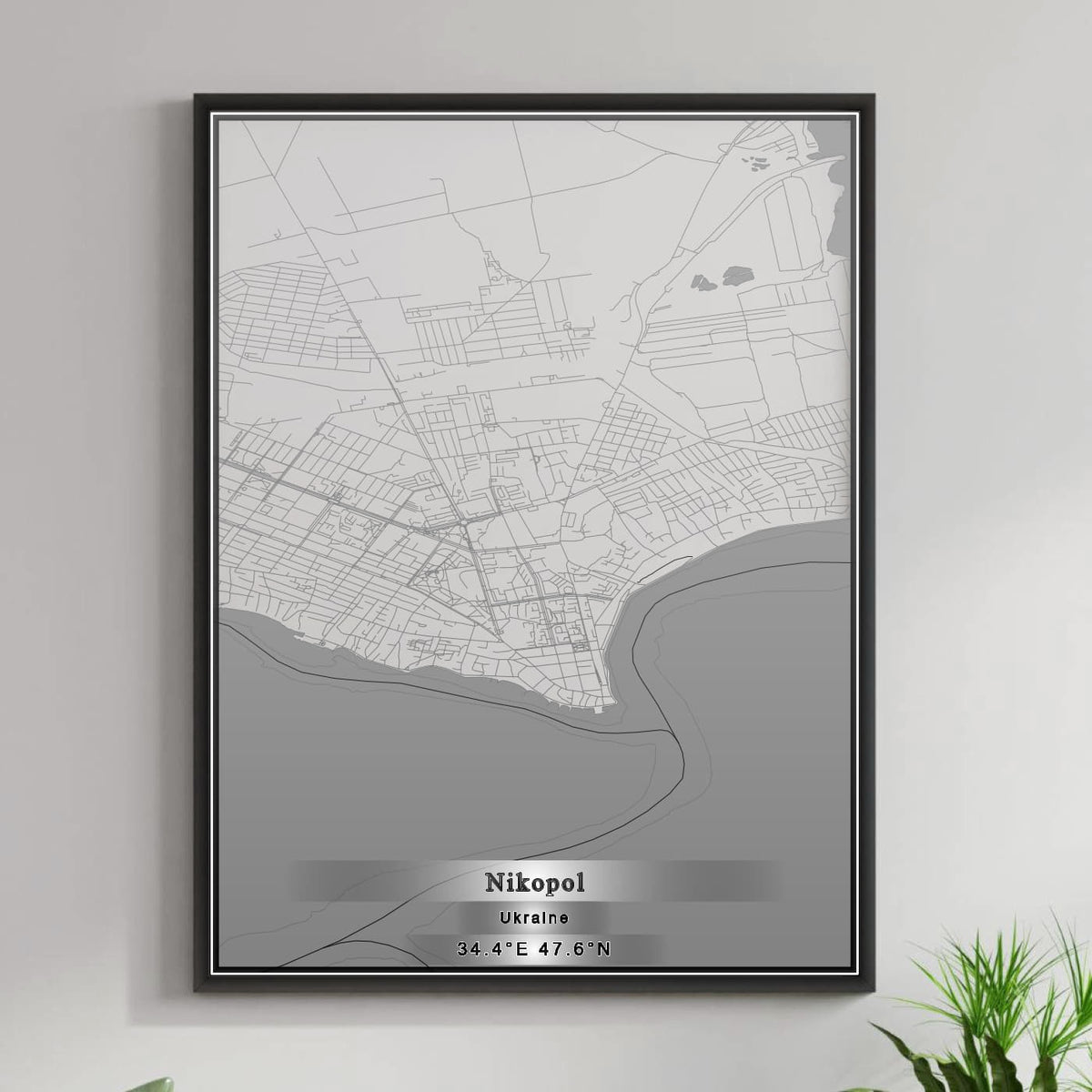 ROAD MAP OF NIKOPOL, UKRAINE BY MAPBAKES