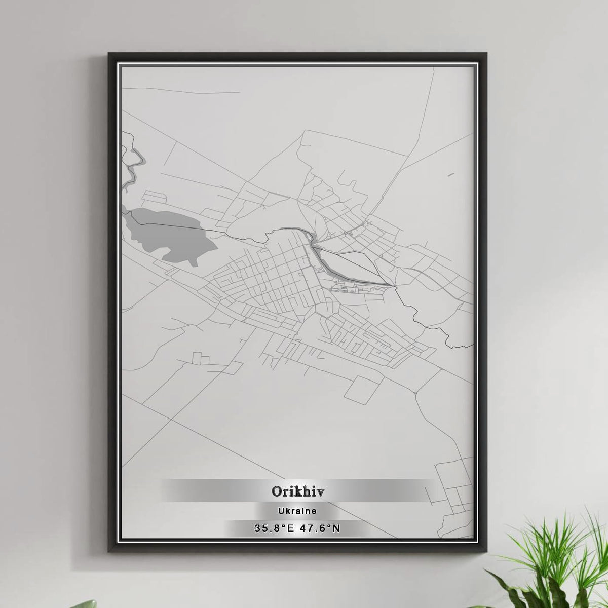 ROAD MAP OF ORIKHIV, UKRAINE BY MAPBAKES