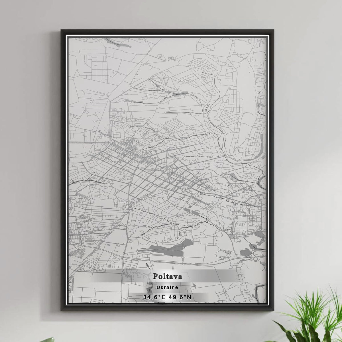 ROAD MAP OF POLTAVA, UKRAINE BY MAPBAKES