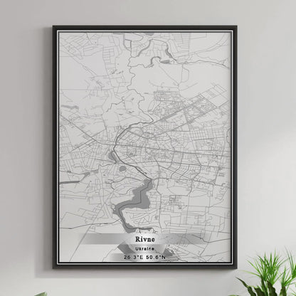ROAD MAP OF RIVNE, UKRAINE BY MAPBAKES