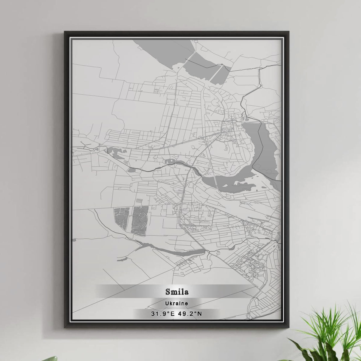 ROAD MAP OF SMILA, UKRAINE BY MAPBAKES