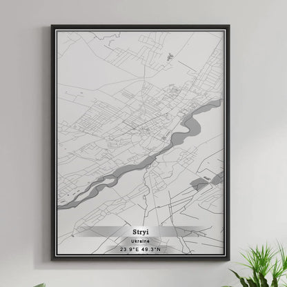 ROAD MAP OF STRYI, UKRAINE BY MAPBAKES