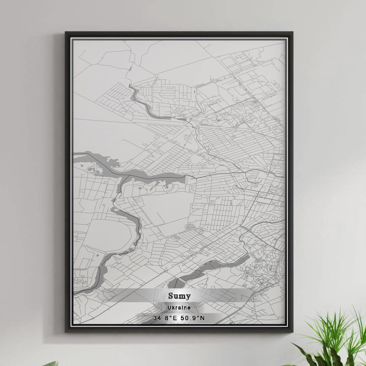 ROAD MAP OF SUMY, UKRAINE BY MAPBAKES