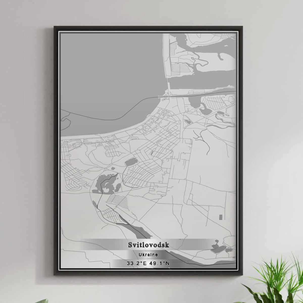 ROAD MAP OF SVITLOVODSK, UKRAINE BY MAPBAKES