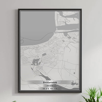 ROAD MAP OF SVITLOVODSK, UKRAINE BY MAPBAKES