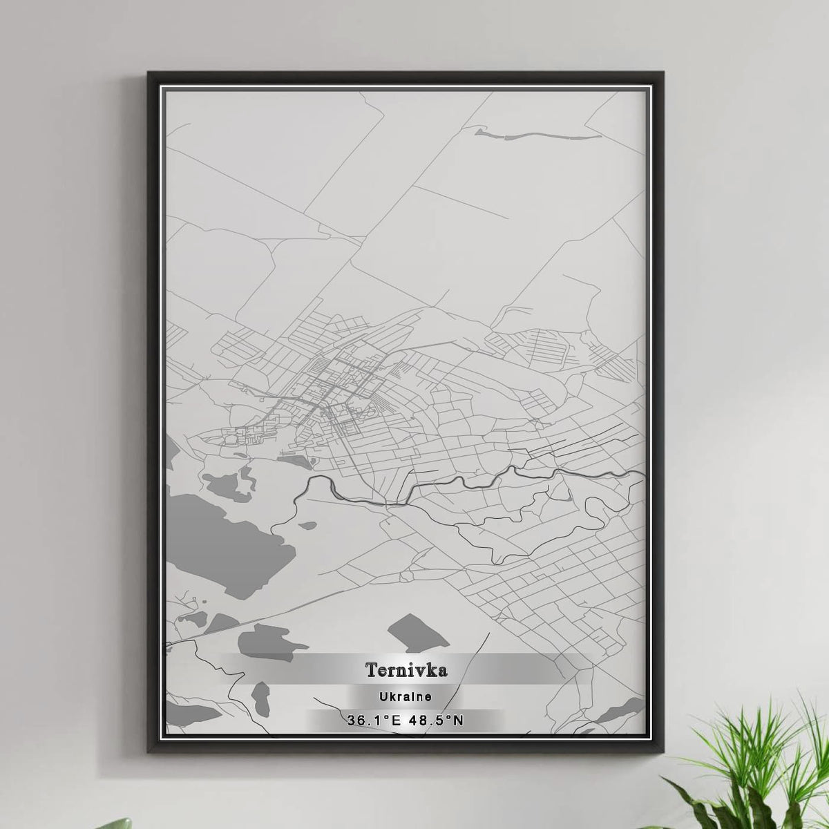 ROAD MAP OF TERNIVKA, UKRAINE BY MAPBAKES