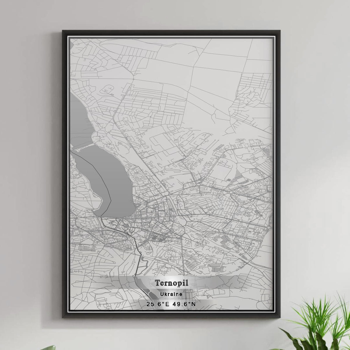 ROAD MAP OF TERNOPIL, UKRAINE BY MAPBAKES