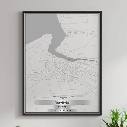 ROAD MAP OF VASYLIVKA, UKRAINE BY MAPBAKES