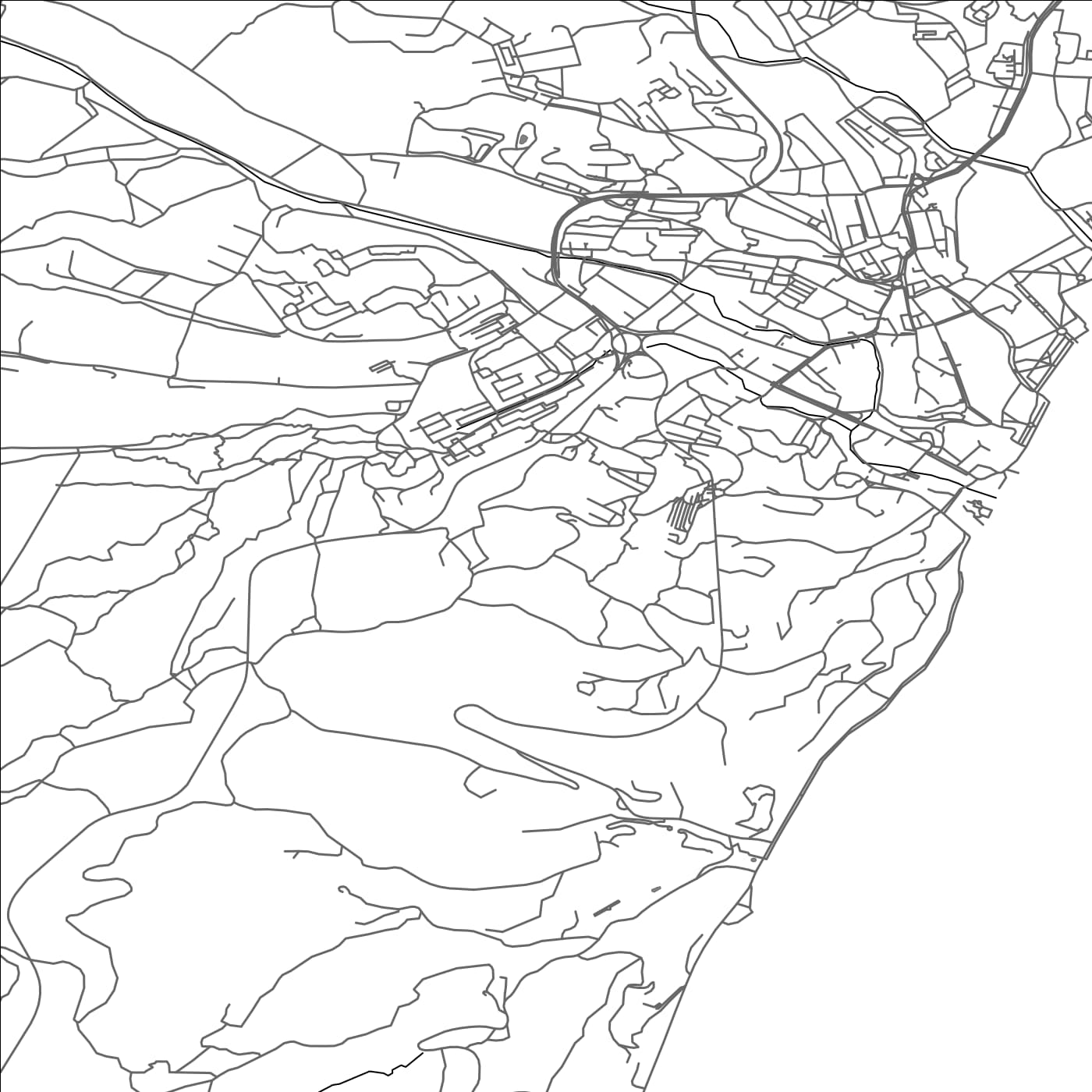 ROAD MAP OF ALUSHTA, UKRAINE BY MAPBAKES