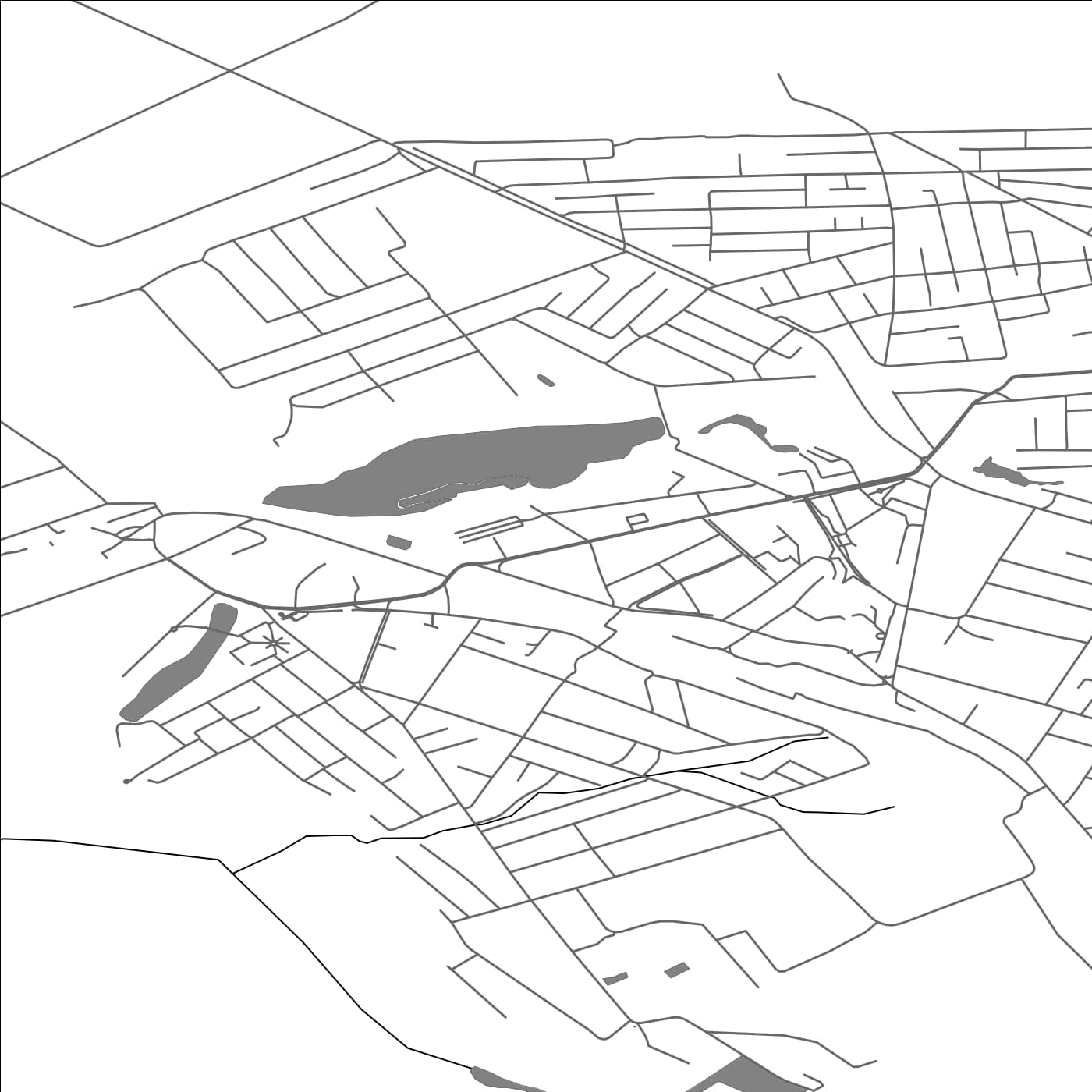 ROAD MAP OF BAKHMACH, UKRAINE BY MAPBAKES